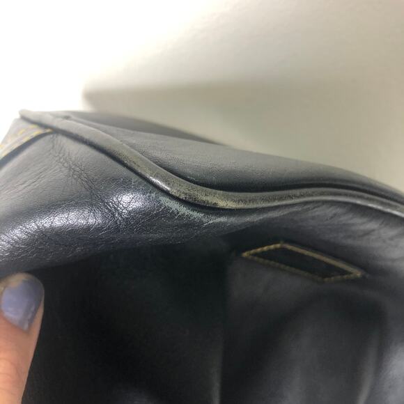 Dooney & Bourke Purse Tassel Drawstring Tote Bucket Black Leather Shoulder Bag - Picture 7 of 16